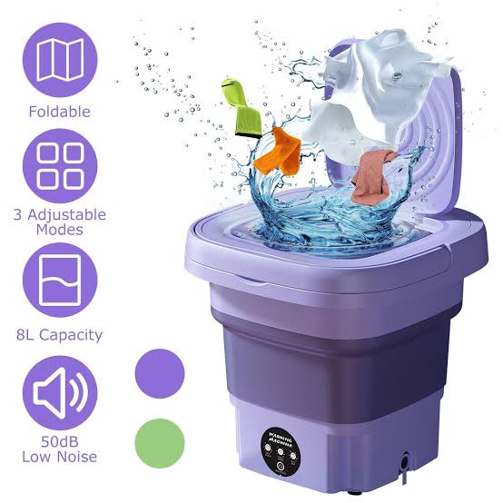 Foldable & Portable Mini Washing Machine + Free Door Mat