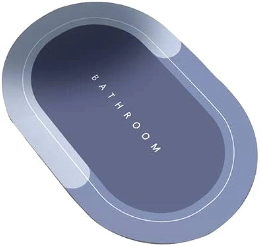 Bath Mat Water Absorbent Non-Slip Oval Shape