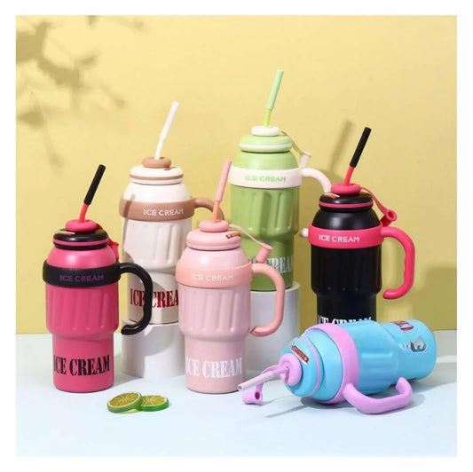 Stainless Steel Cute Ice Cream Tumbler Water Bottle