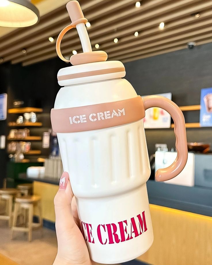 Stainless Steel Cute Ice Cream Tumbler Water Bottle
