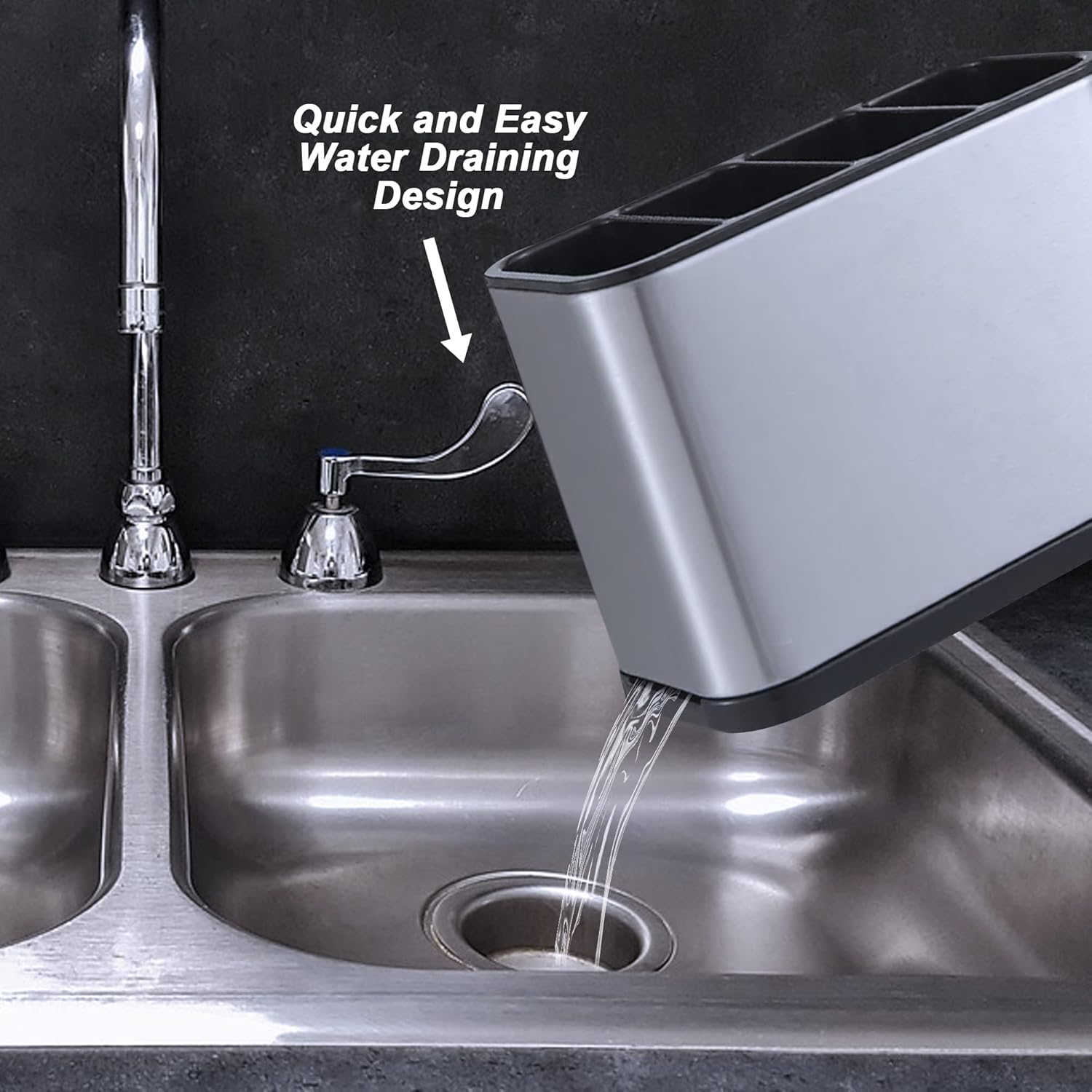 Kitchen Stainless Steel Cutlery Holder