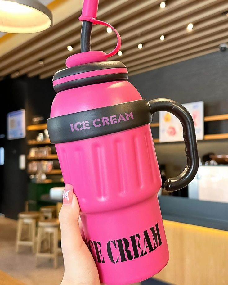 Stainless Steel Cute Ice Cream Tumbler Water Bottle