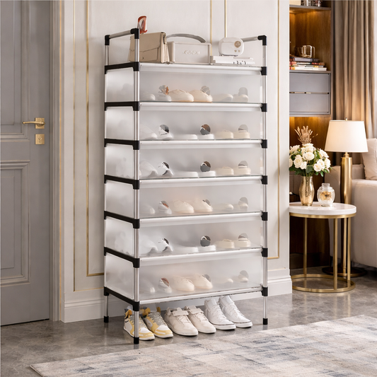 Multilayer Dustproof Shoes Rack – Spacious & Durable Organizer
