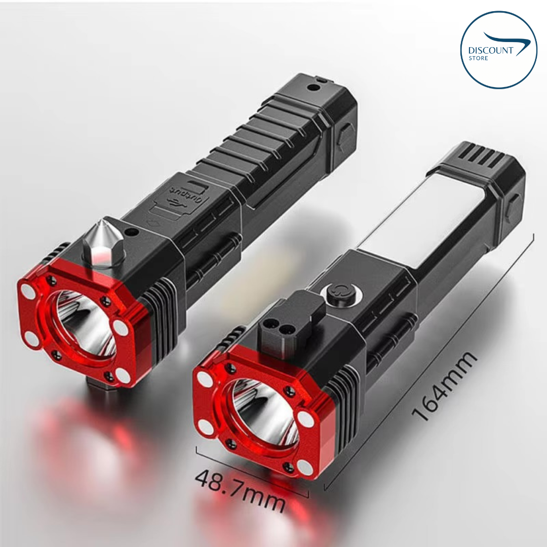 Multifunctional LED Torch Light With Powerbank - (IMPORTED)