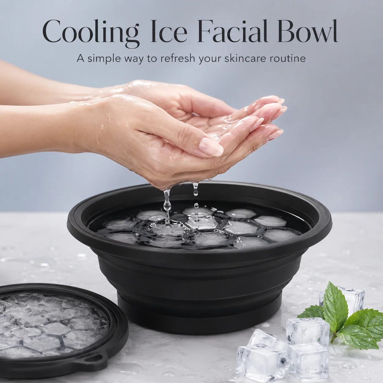Foldable Silicone Beauty Ice Bowl for Facial Skincare