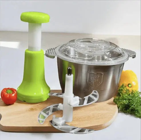 HAND PUSHING CHOPPER STAINLESS STEEL BODY (2Liter) (4 Blade)