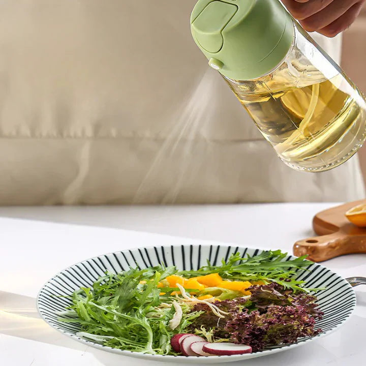 2 in 1 Glass Oil Sprayer & Dispenser  + 🎁 FREE  Oil Bottle with Nylon Brush