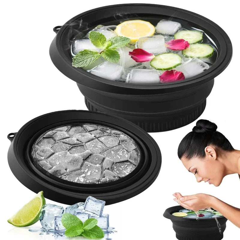 Foldable Silicone Beauty Ice Bowl for Facial Skincare