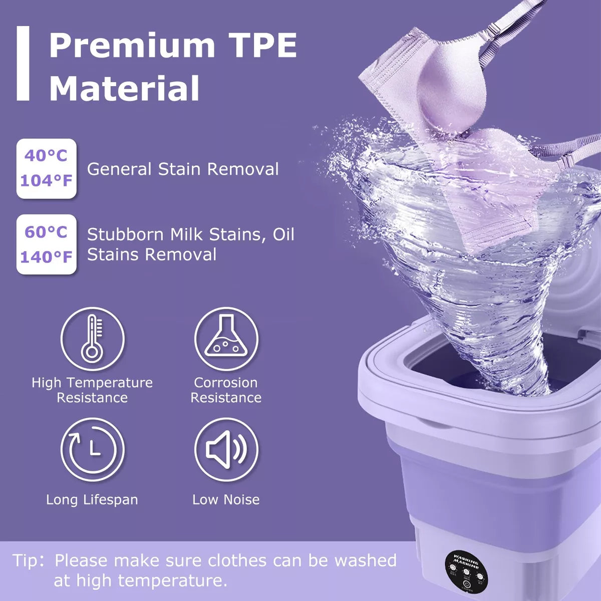 Foldable & Portable Mini Washing Machine + Free Door Mat