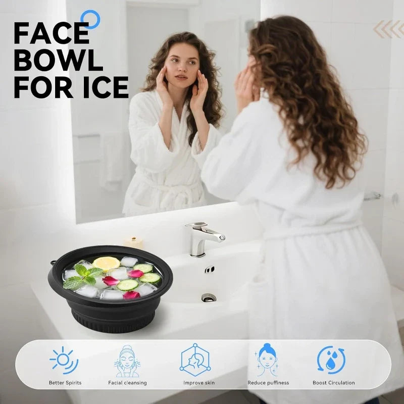 Foldable Silicone Beauty Ice Bowl for Facial Skincare