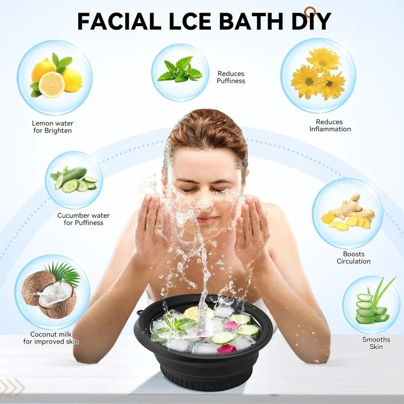 Foldable Silicone Beauty Ice Bowl for Facial Skincare