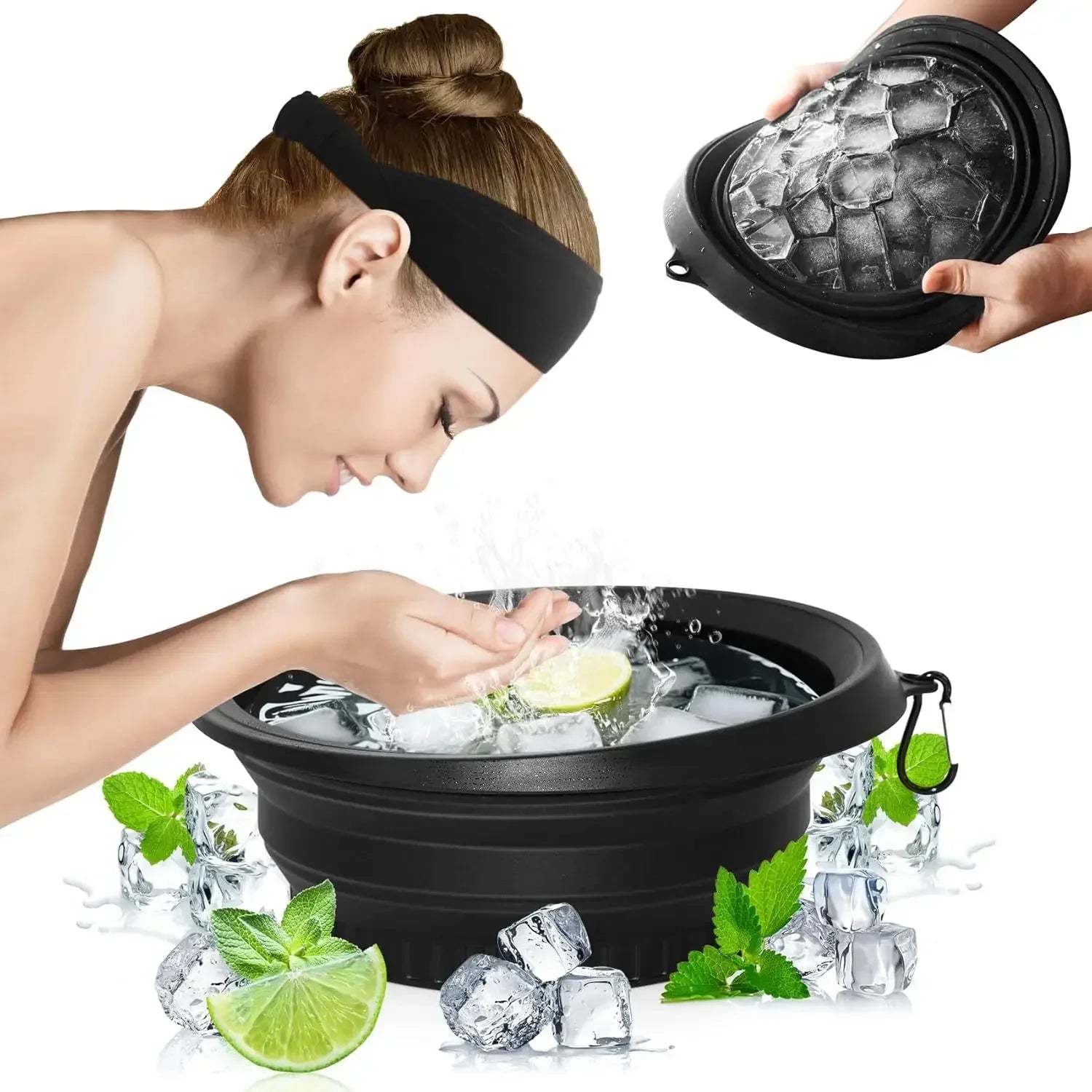 Foldable Silicone Beauty Ice Bowl for Facial Skincare