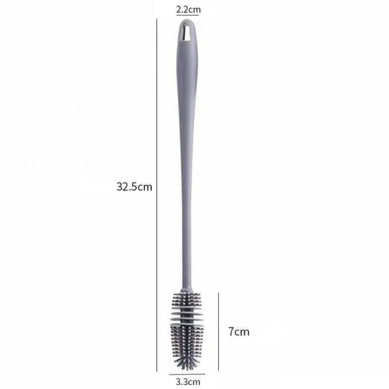 Silicone long handle cup brush