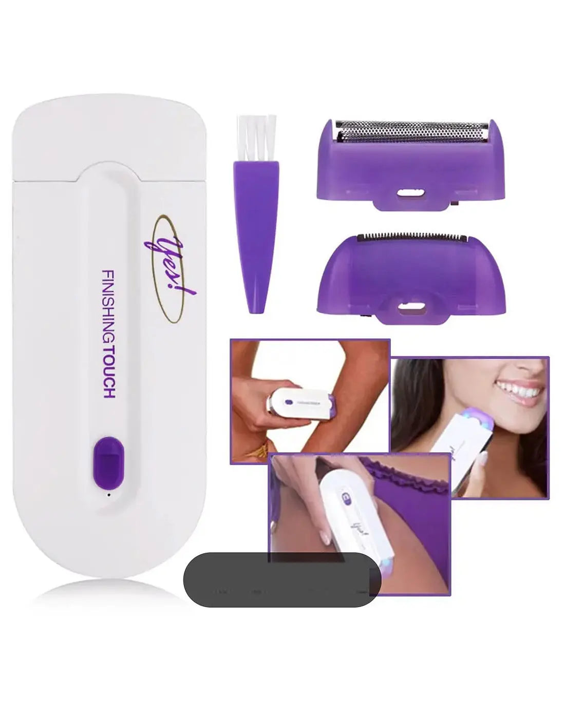 2-in-1 Rechargeable Painless Hair Remover for Face & Body
