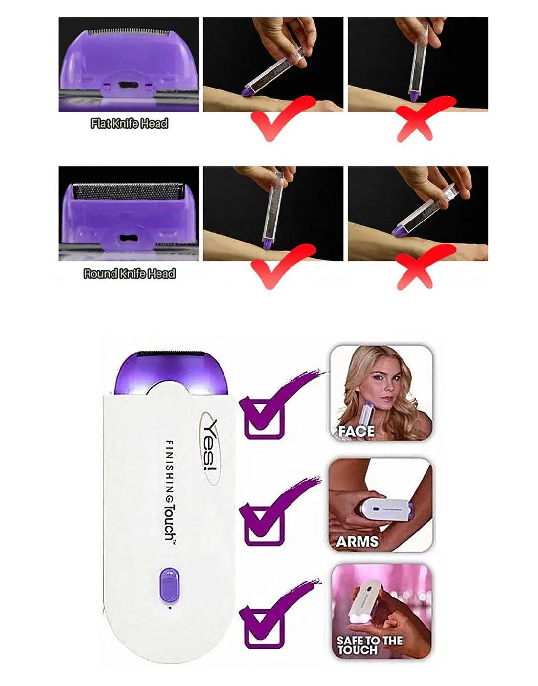 2-in-1 Rechargeable Painless Hair Remover for Face & Body