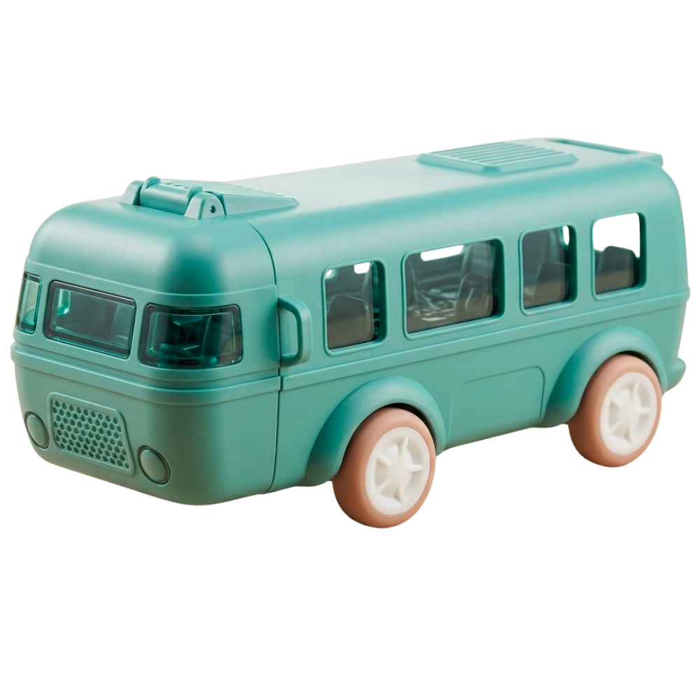 Bus Shape Water Bottle With Straw for Kids (500ml)